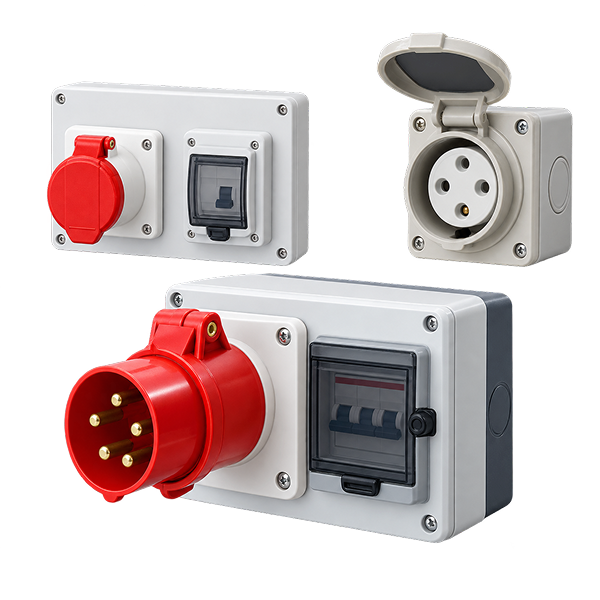PLUG & SOCKET BOX WITH PLASTIC PLUG